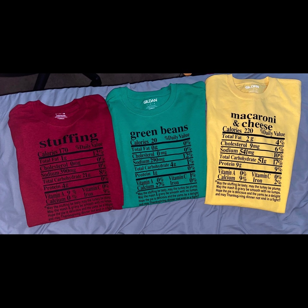 Family Thanksgiving Food Shirts!
